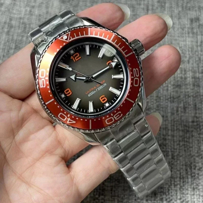 45 مللي متر للرجال 904l الفولاذ المقاوم للصدأ التلقائي الميكانيكية السيراميك ساعة حلقة ساعات عالية الجودة #1