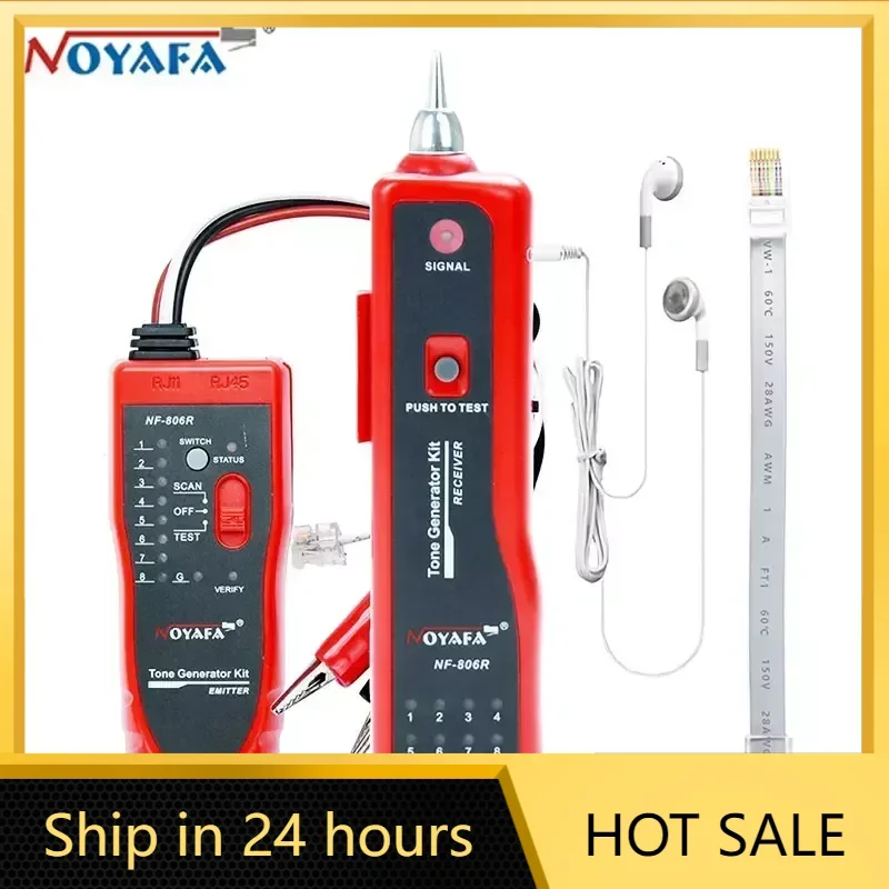 

NOYAFA NF-806 Best-selling Red Blue Cable Tester Network Telephone Wire Tracker RJ45 RJ11 With Headphone