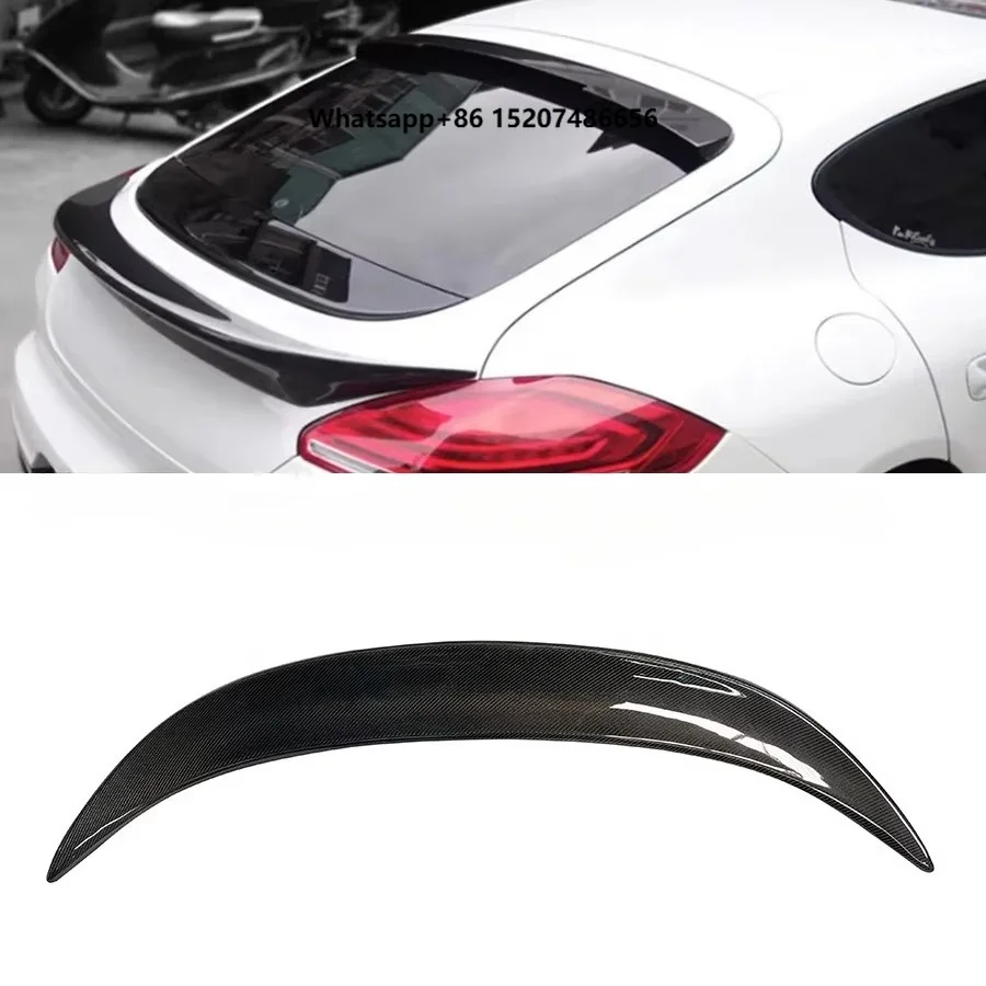 W Style Carbon Fiber Car Rear Spoiler for   970.2 Rear Wing Tail Spoiler