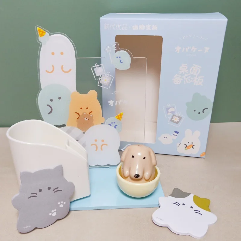 Creative Stationery Gift Box Include Cartoon Desktop Memo Board Pen Holder Note Sticker Pencil Sharpener for Home Office Use