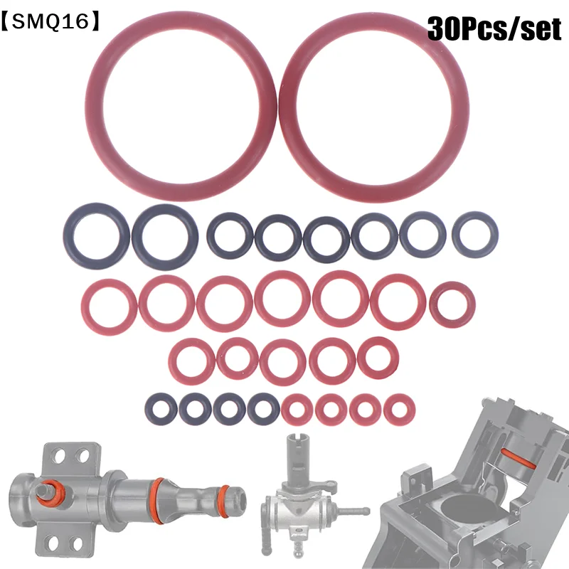 30Pcs O-Ring Seal Kit Silicone Gasket For Saeco Coffee Machine Brewing Group Spout Connector Sealing Rings Accessories【SMQ】