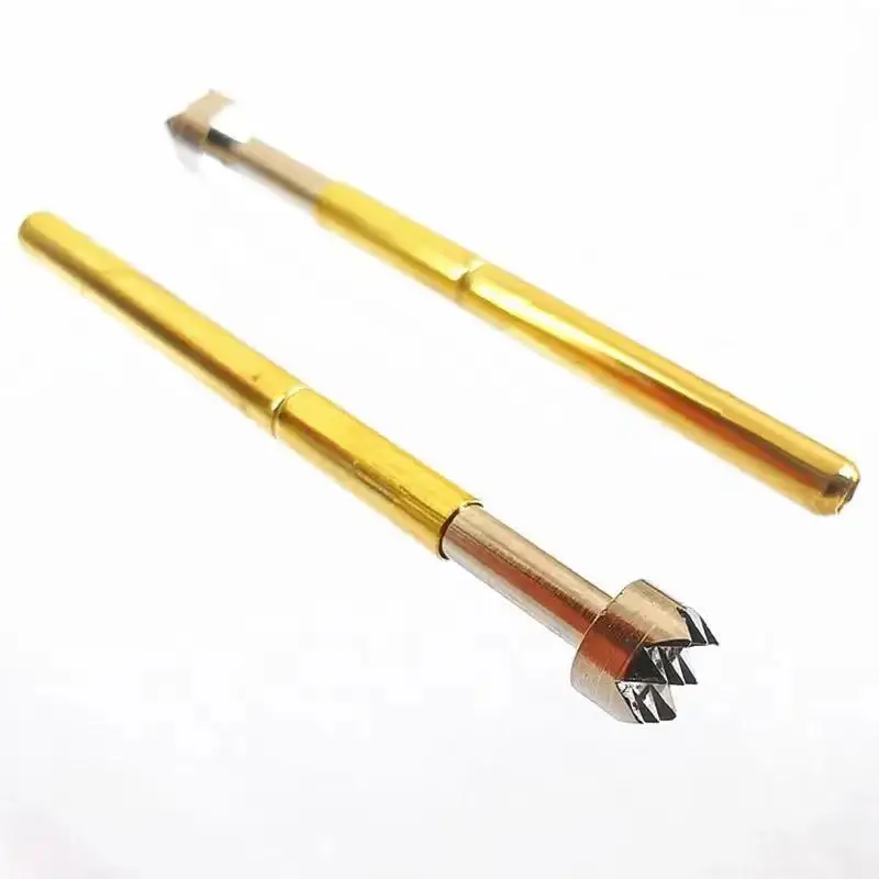 P156-H2 나인 클로 매화 머리 용수철 테스트 핀, 외경 2.36mm 길이 33.35mm ICT 용수철 프로브, 100PCs/팩