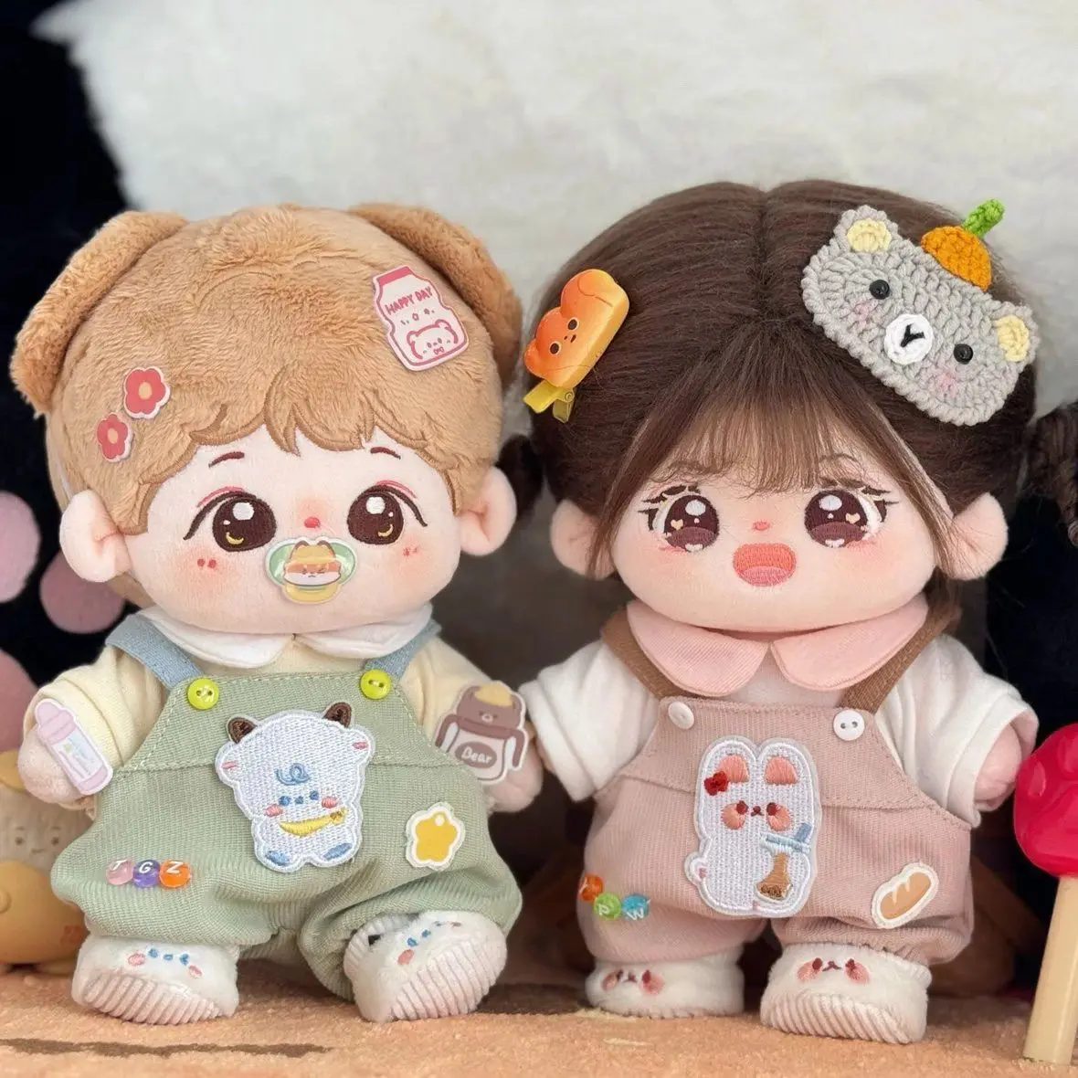

Одежда для хлопковых кукол длиной 20 сантиметров с брюками на регулируемом поясе - серия с милыми животными.