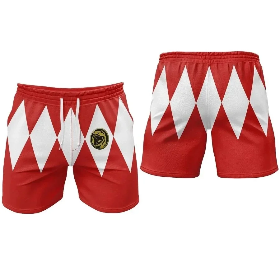 Power Rangers Original-Kostüm, 3D-gedruckte Shorts für Erwachsene und Kinder, Cosplay-Freizeithose, lockere Sporthose. – Detail 7