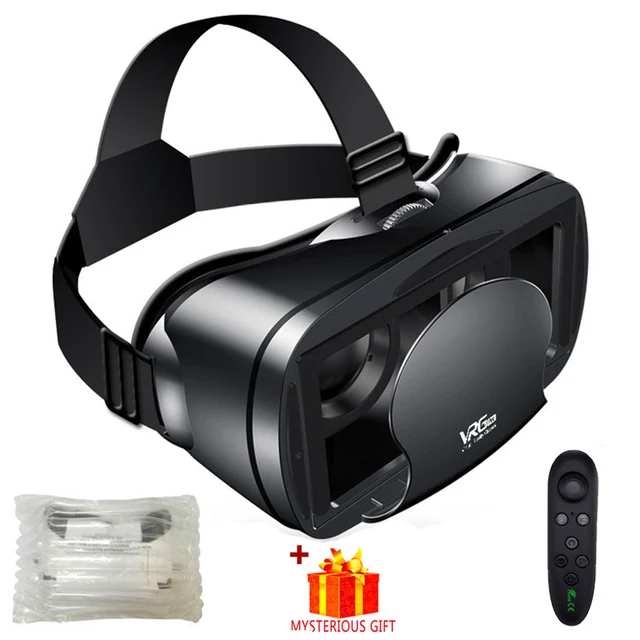 VR Virtual Reality Headset Smart Glasses 3D Helmet for Smartphones Cell Phone Mobile 7 Inches Lenses Binoculars with Controllers