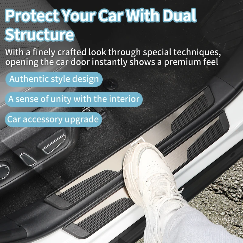 Universal Car Door Sill Protector Stickers Car Interior Accessories For Zeekr 001 FR 007GT EX1E MIX X 007 009 7X