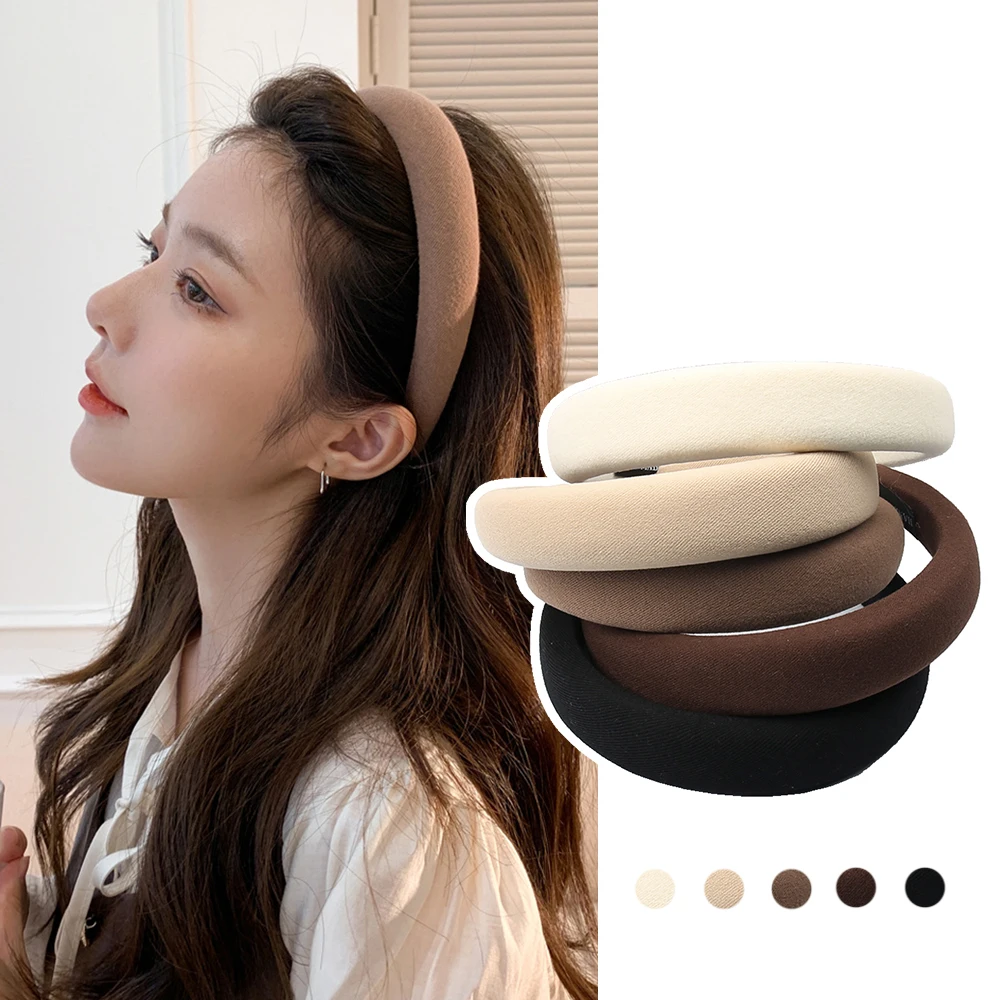 

Autumn and winter Maillard color scheme headband minimalist hair hoop girl Versatile Hair accessories Wash face headband