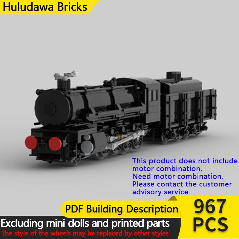 

City Car Model MOC Building Bricks European Style Steam Locomotive Modular Technology Children Holiday Gifts Assemble Toys Suit