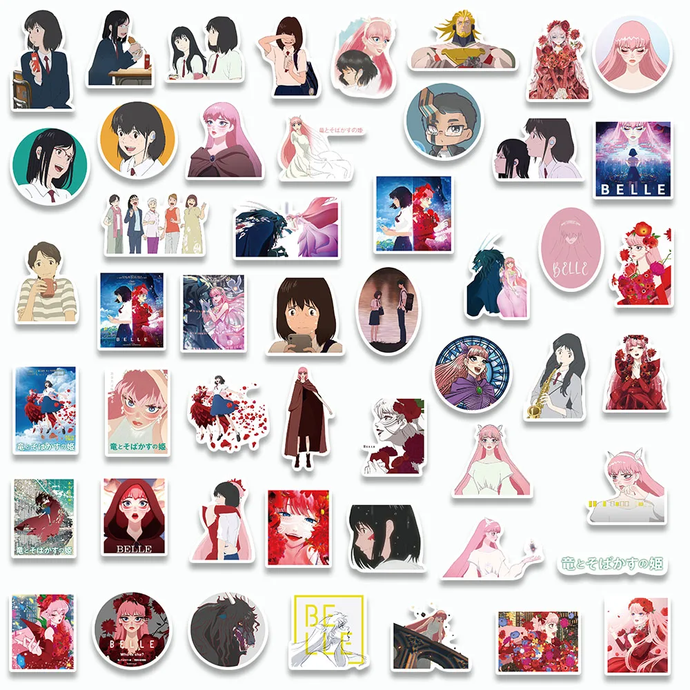 50PCS Freckle Princess Stickers Beauty Graffiti Decals For Laptop Cup Skateboard Suitcase Guitar Fridge Waterproof Stickers