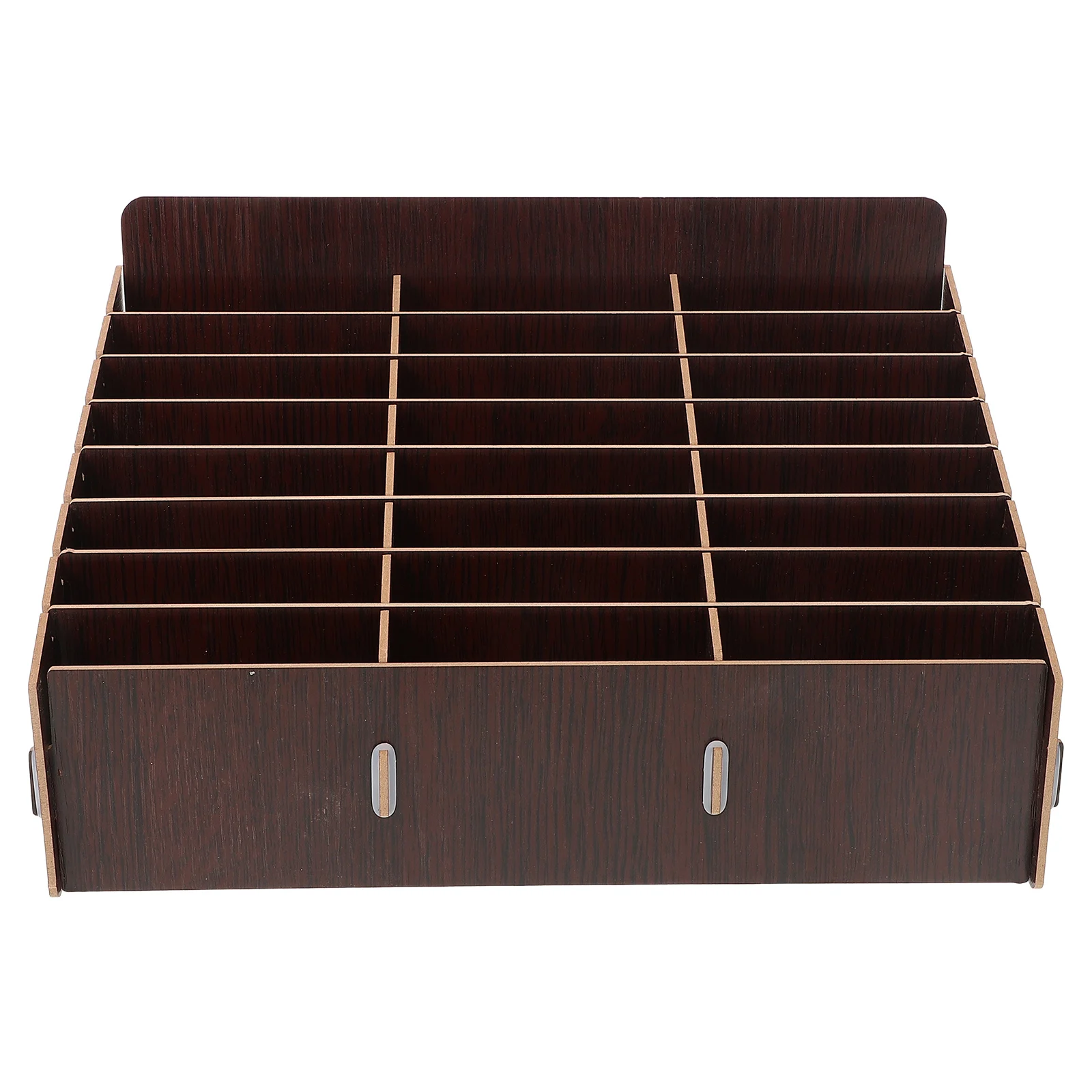 

Wooden Multi-Grid Phone Storage Box Desk Organizer Compact Size Tidy Classroom Room Mobile Display Case Holder
