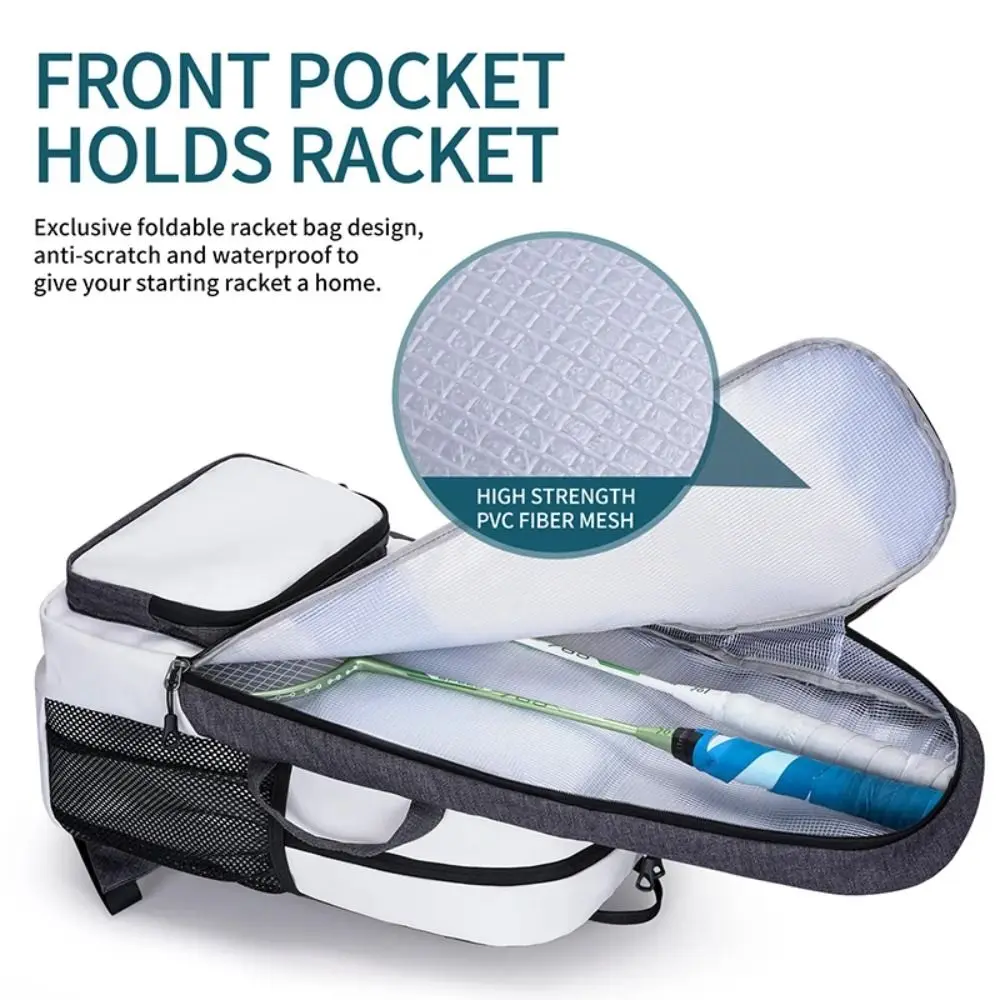 Fashion Foldable Tennis Paddle Backpack Large Capacity Multifunctional Carrying Handbag Shoes Compartment Sports Bag