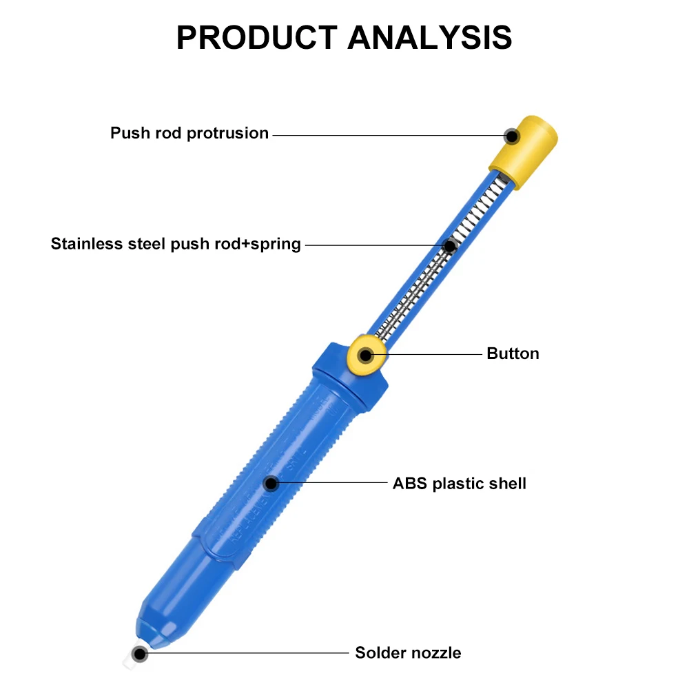 ABS Plastic Peeling Pump Suction Cup Tin Removal Welding Anti Slip Handle Welding Repair Tool