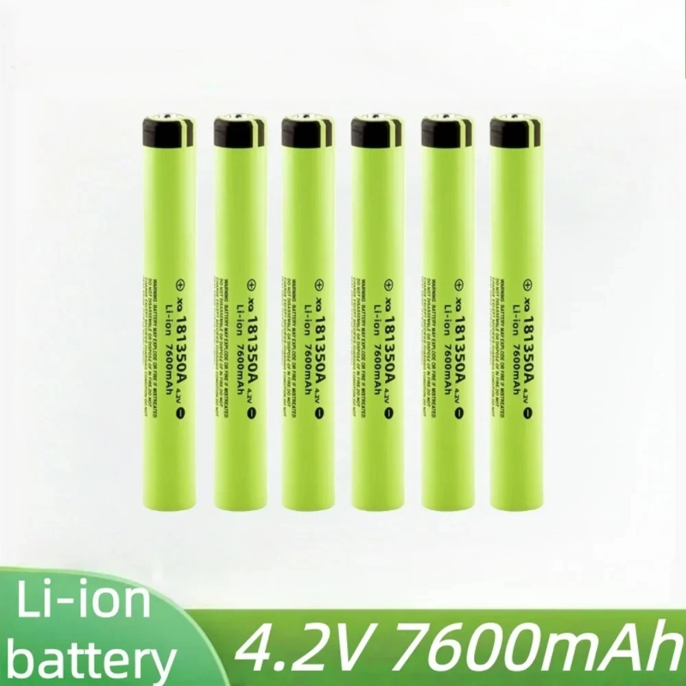 

181350A 7600 мАч. Литиевая аккумуляторная батарея большой емкости 4,2 В, новейшая батарея для аккумулятора фонарика,