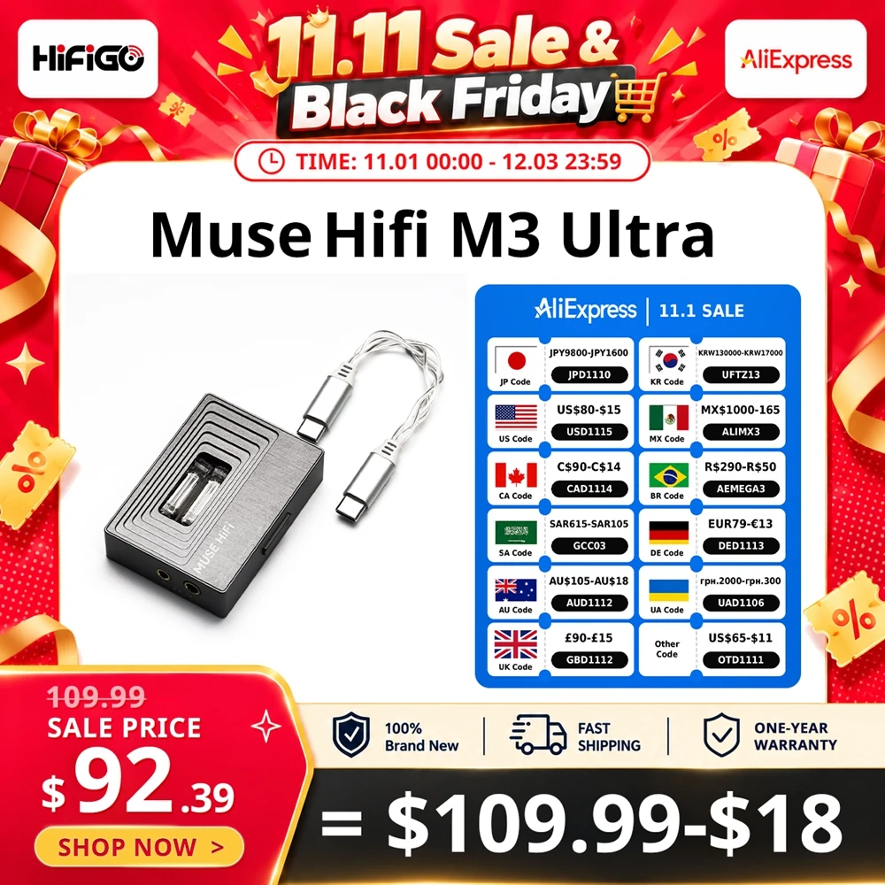 Dual Ess9038 Dac - MUSEHiFi M3 Ultra JAN6418 Портативный USB-C
