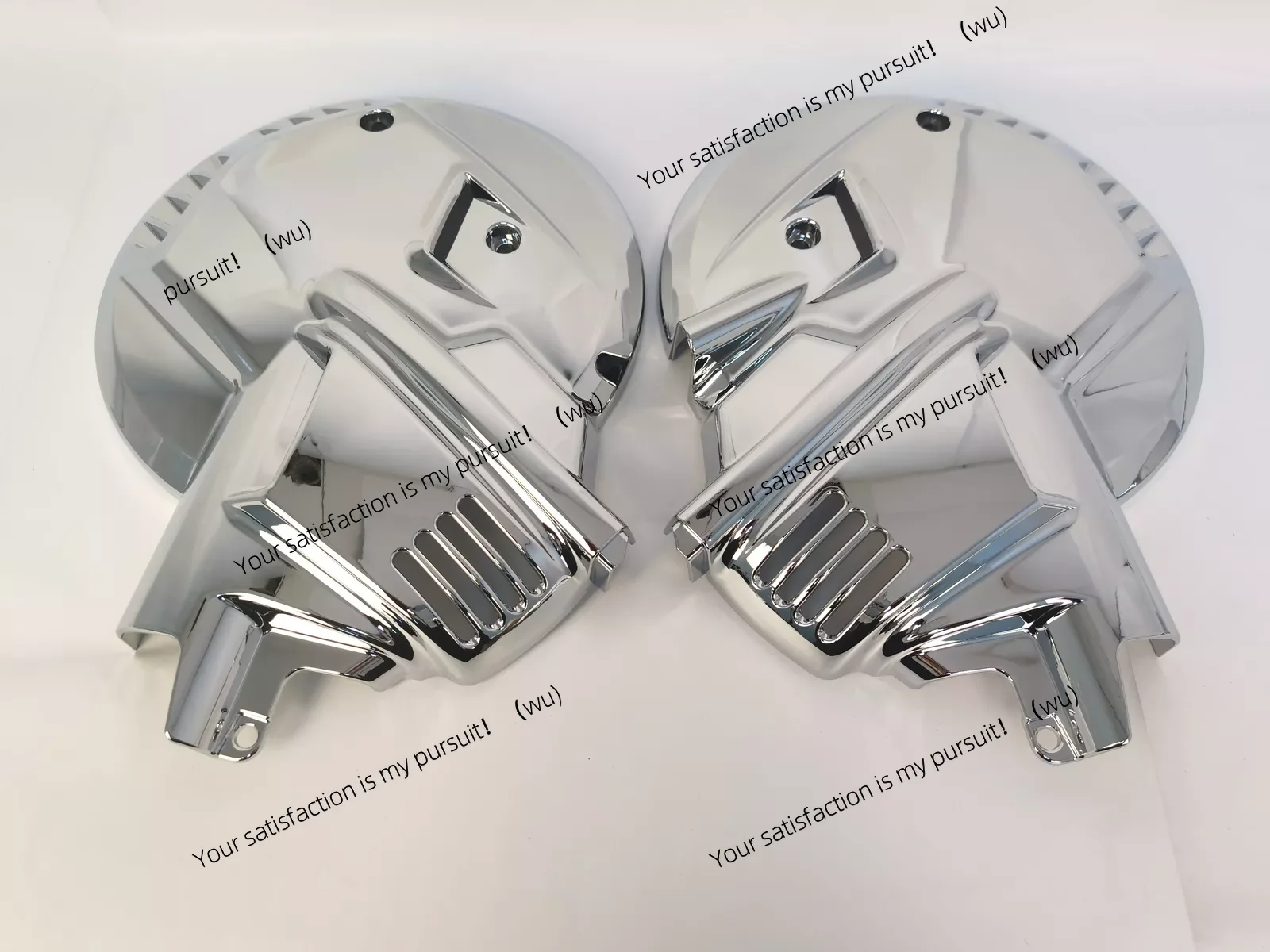 1Pair Front Brake Rotor Disc Covers Chrome For Honda Goldwing GL1500 GL1500SE GL1500I 1988-2000 Front Rotor Cover Shells