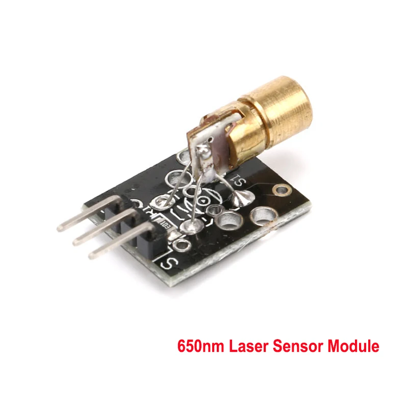 5PCS KY-008 650nm 6mm 5V 5mW Laser Sensor Module 3 Pin Red Dot Diode Copper Head for Arduino DIY Kit