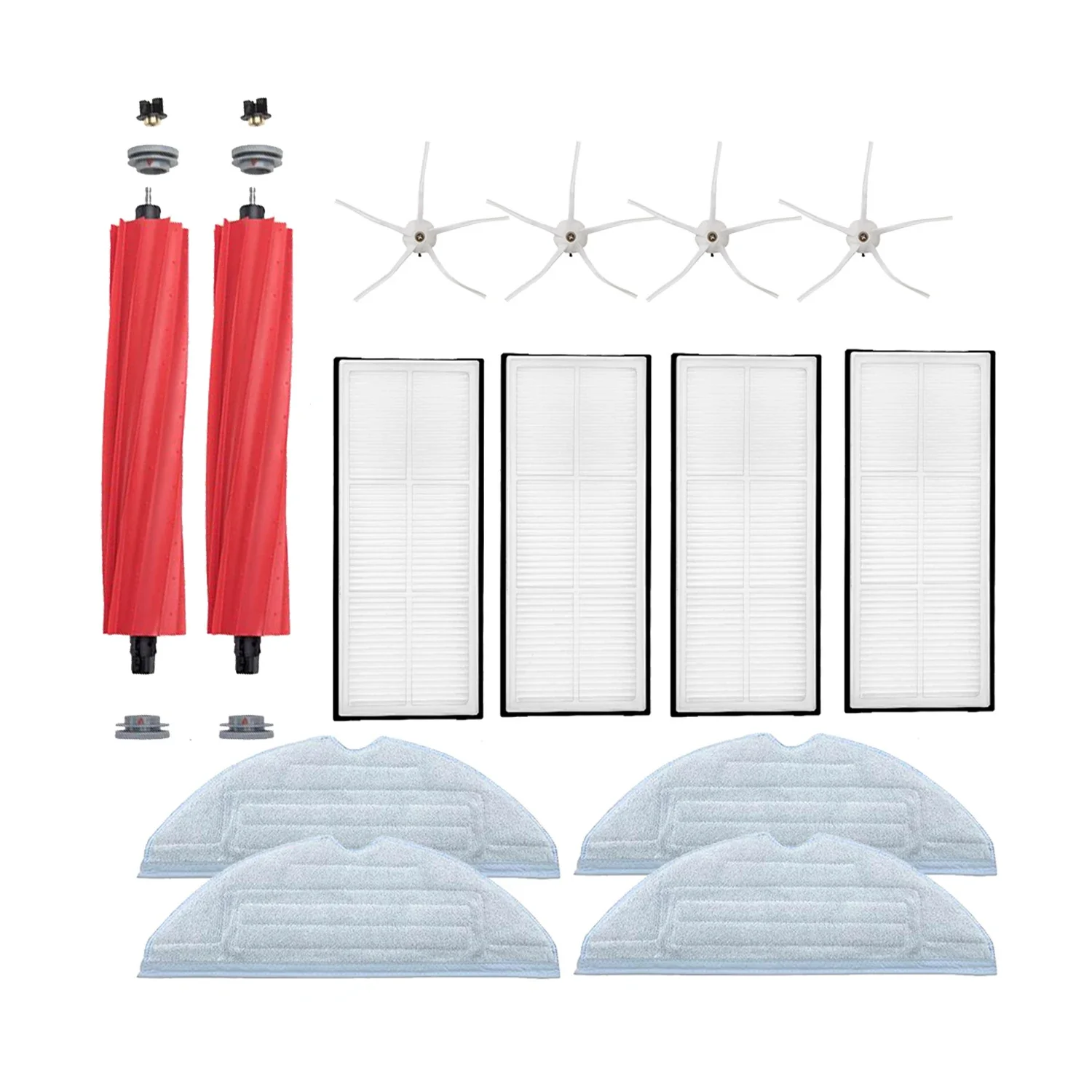 Детали для пылесоса Roborock S7 T7s, основная и боковая щетка, швабры, емкость для воды, пылесборник, фильтры НЕРА, док-станция для заряда