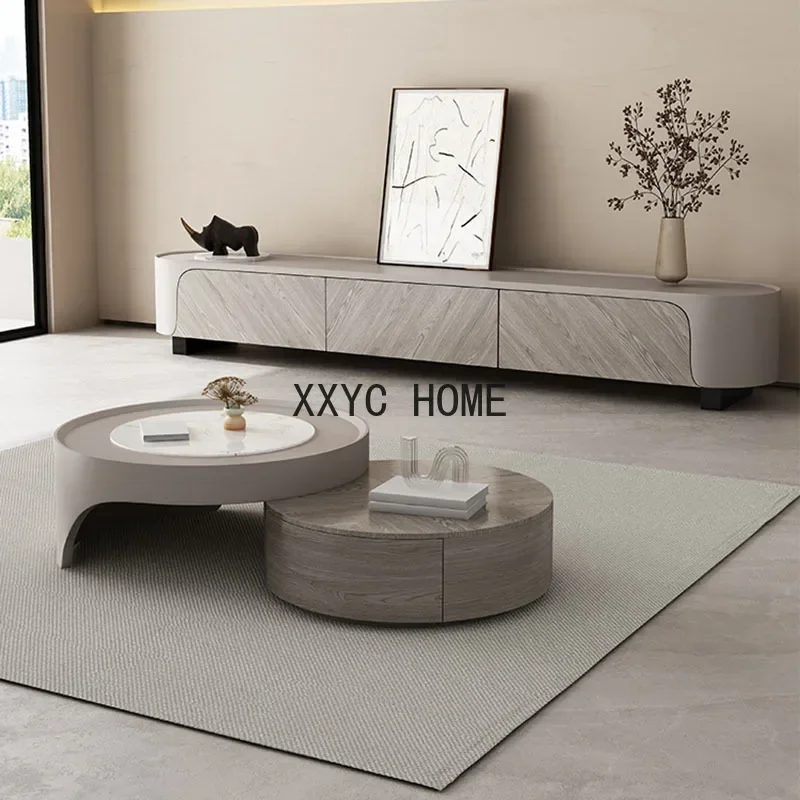 

Современный роскошный центральный консольный столик, круглый приставной столик для гостиной, экономия места в спальне Stoliki Kawowe, мебель для дома TY25XP