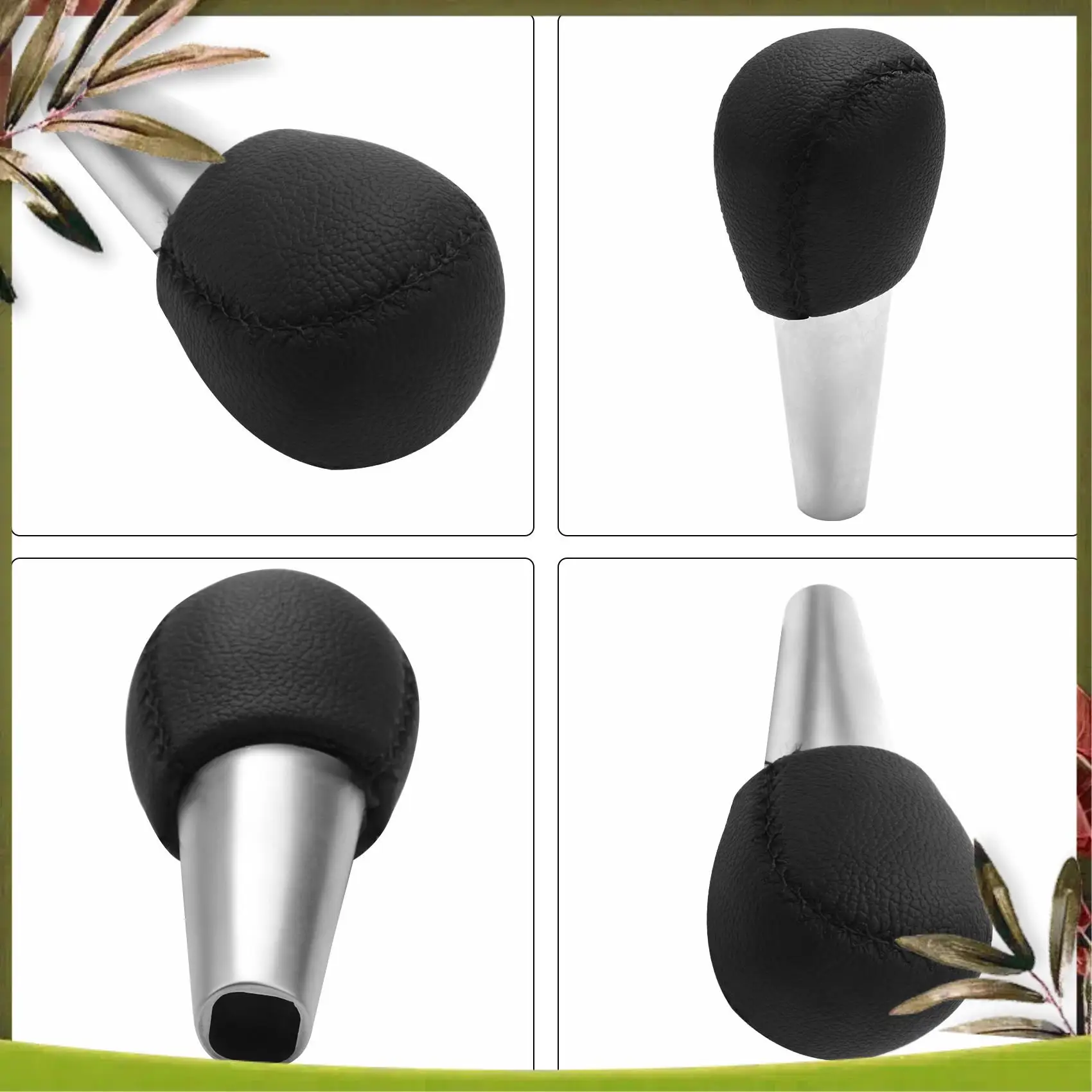 AB98-مقبض ناقل حركة السيارة PU الجلود رافعة شيفتر كرة اليد لفولفو S60 V70 S60R V70R #2