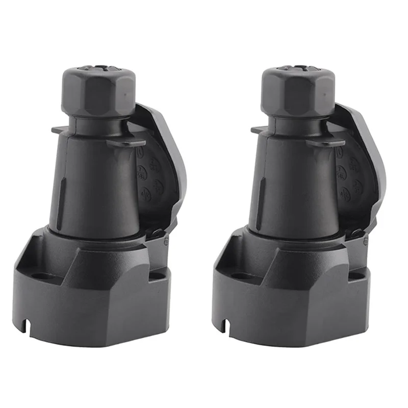 

2X 7 Pin European Trailer Socket+Plug Tow Bar Connector Adapter For RV Truck Boat Caravans Transfer Signal Adapter 12V