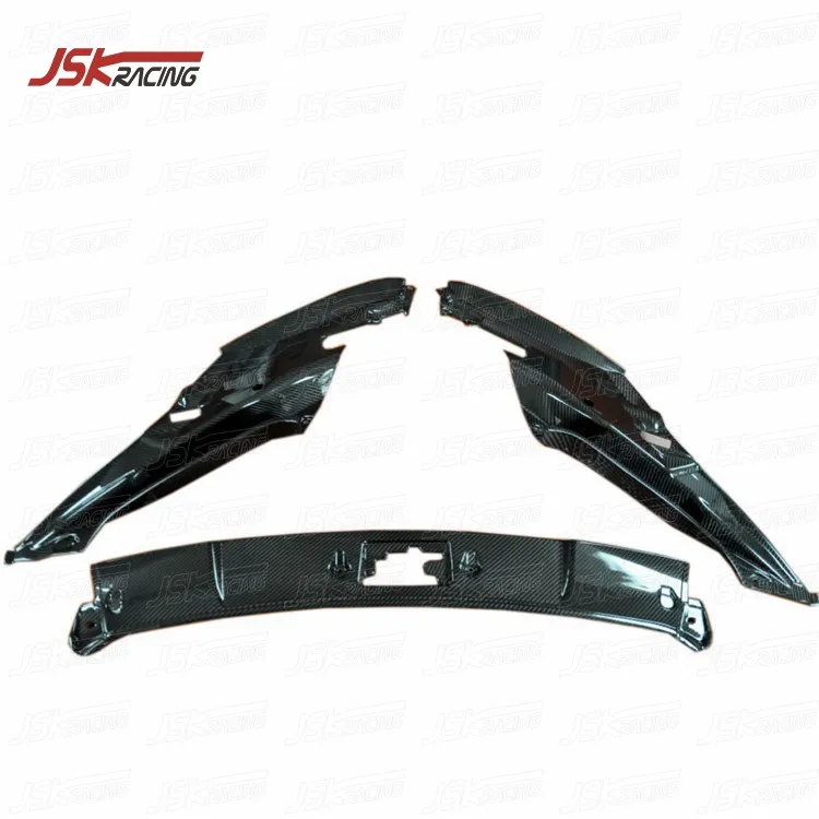 CARBON FIBER FRONT BONNET HATCH TRIM PANELS (3 PCS) for 2008-2014 LAMBO GALLARDO LP550 LP560 LP570
