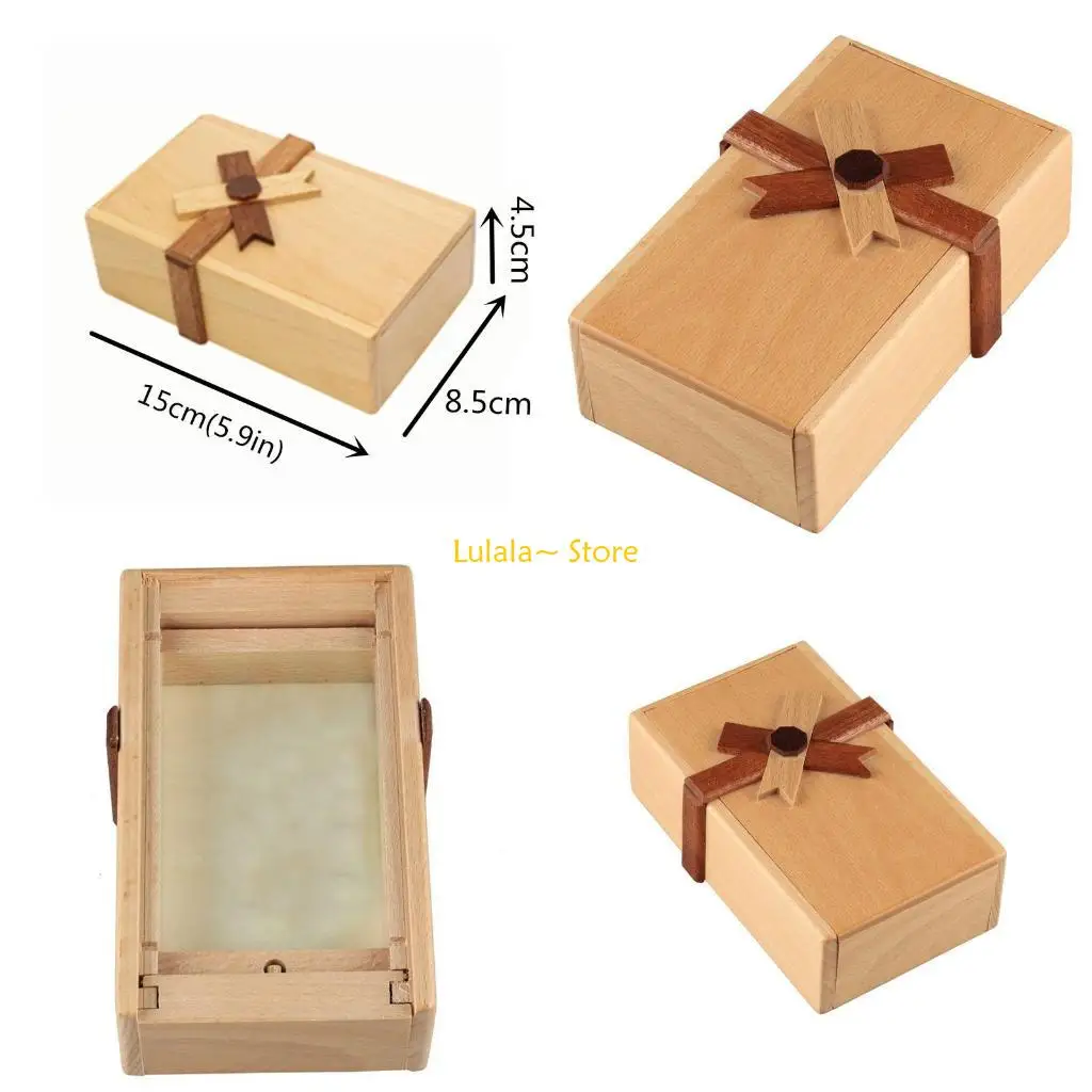 

Y4qa милая подарочная коробка головоломки с секретными отделениями винтажные ювелирные украшения коробка