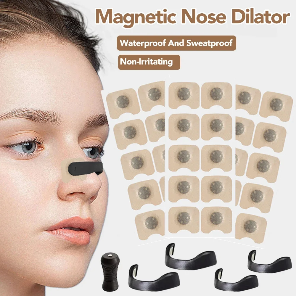 

15/30pcs Nose Strips Pack Of Anti-Snoring Nose Strips Magnetic Nose Strips Intake Breathing Nasal Nose Strips Improve Sleeping