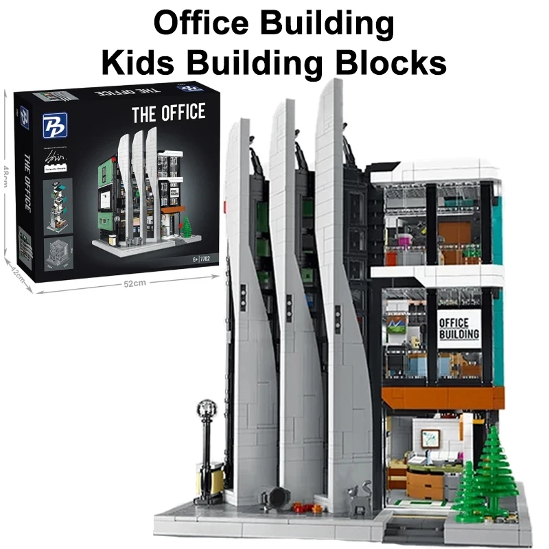 

3828PCS Creative Building Blocks Office Building Model Children Puzzle Toys Home Decoration For Kids Adults Birthday Gifts