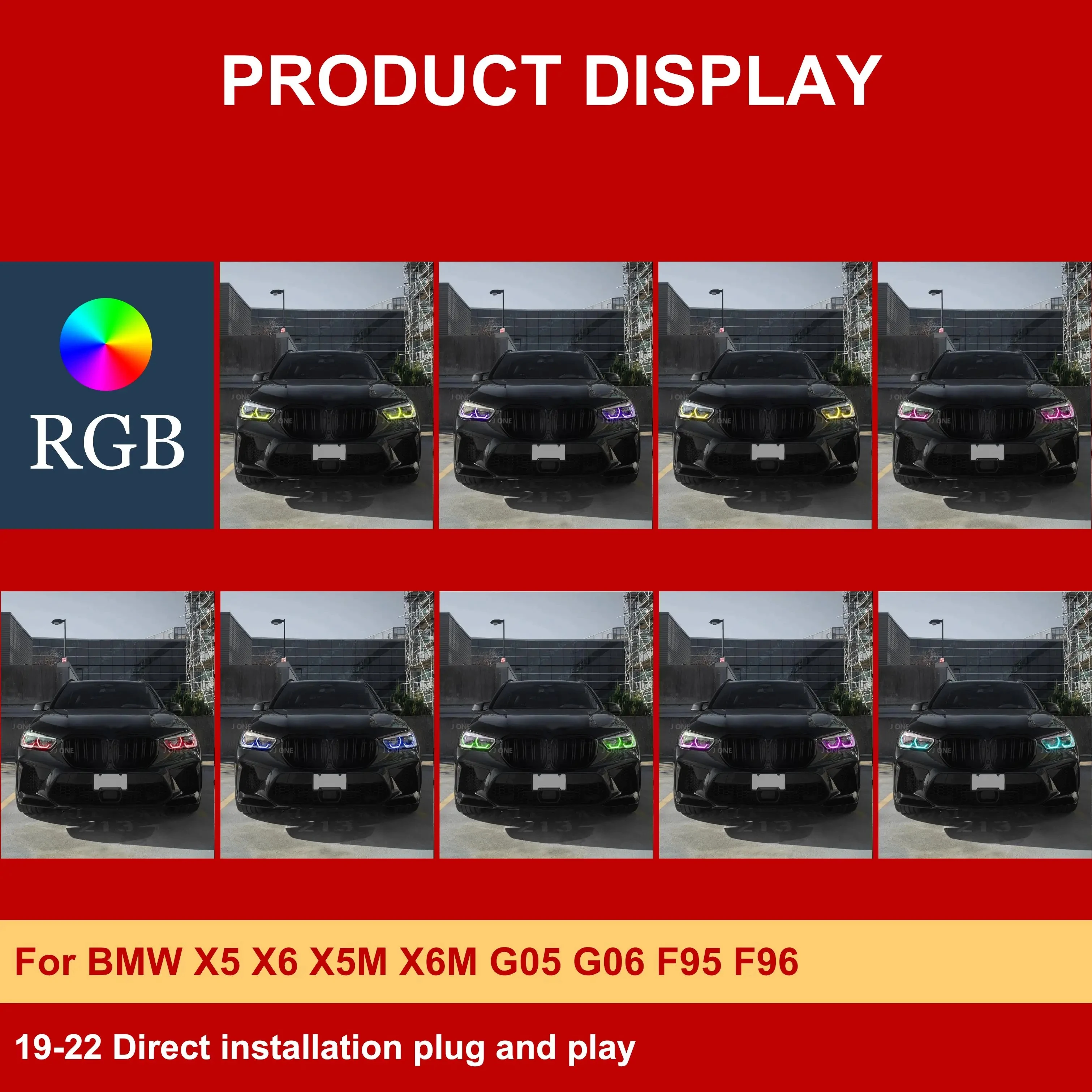Angel Eyes  For BMW X5 X6 X5M X6M 2019-2022 G05 G06 F95 F96: RGB DRL Module, Full Spectrum DRL with Phone App Control