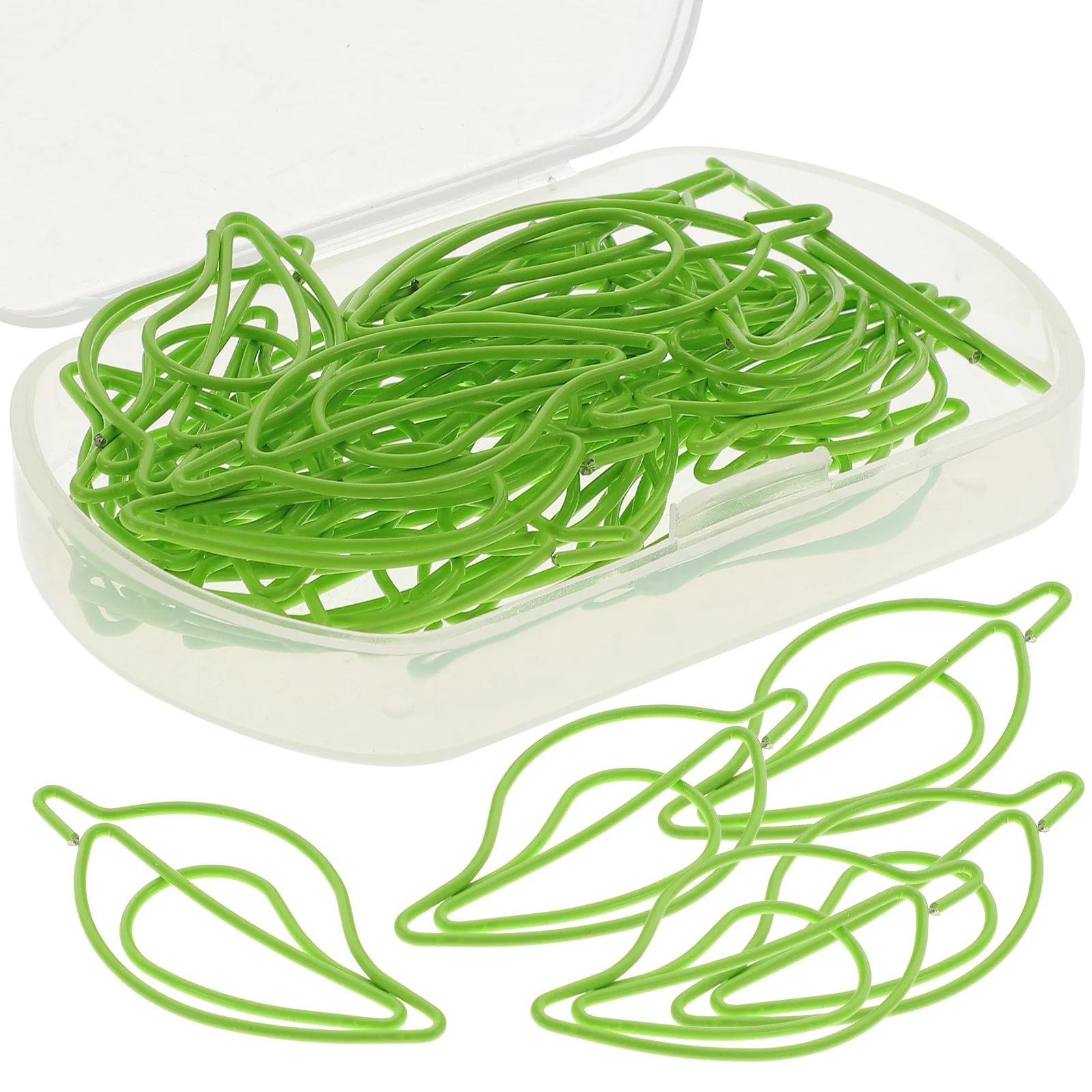 

30pcs Creative Leaf Shaped Paper Clips Metal Document Clamps For Files School Office Supplies Decorative Stationery Organizers