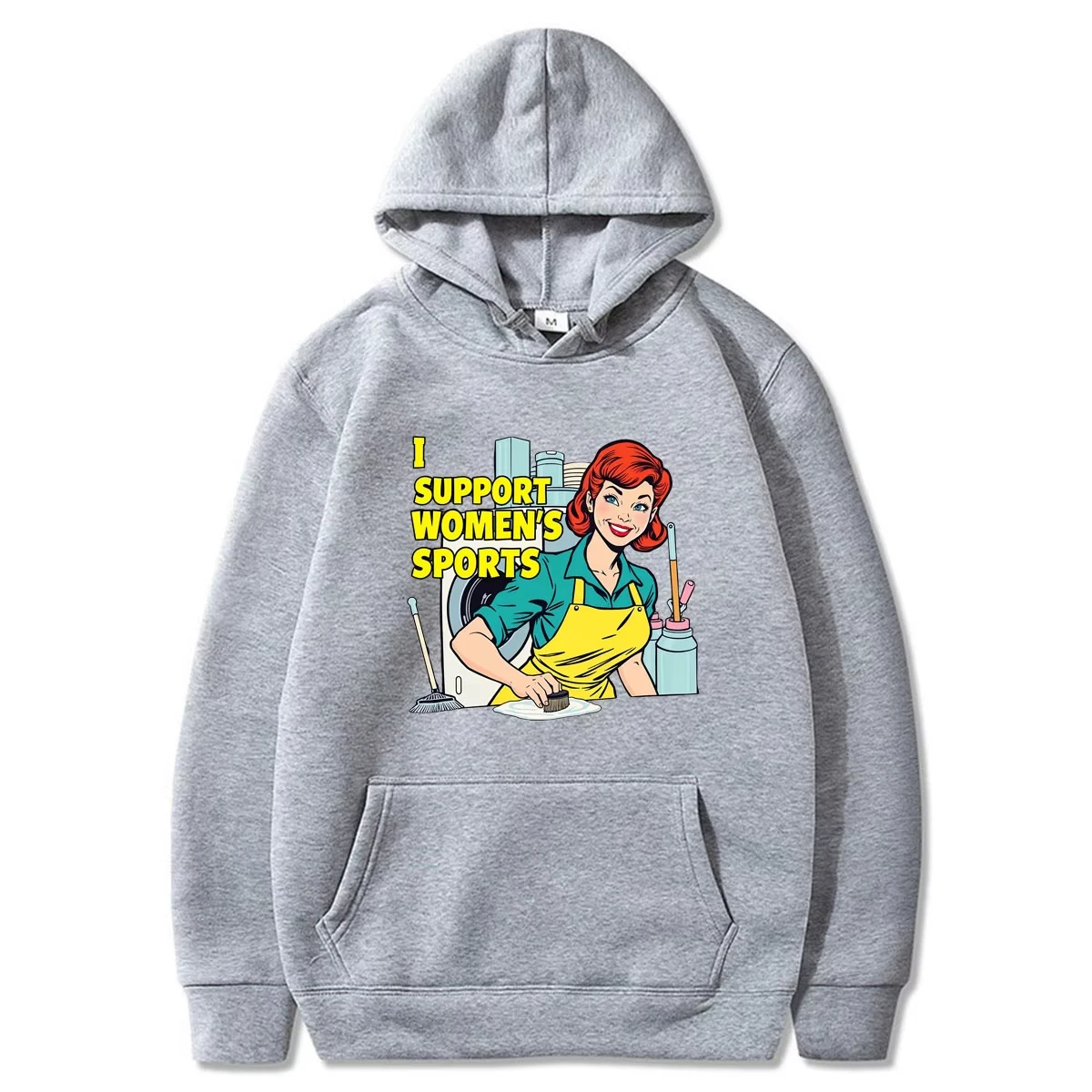I Support Women’s Sports Funny Meme Graphic Men Women Hoodies Winter Funny Clothes Fashion Oversized Long Sleeve Tops Streetwear