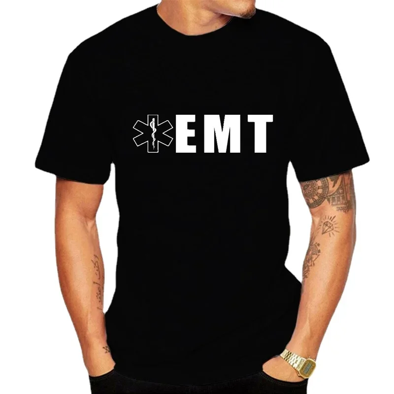 EMT men's T-shirt EMT Decal Hoodie gift idea EMS rescue clothing equipment men's top short sleeve