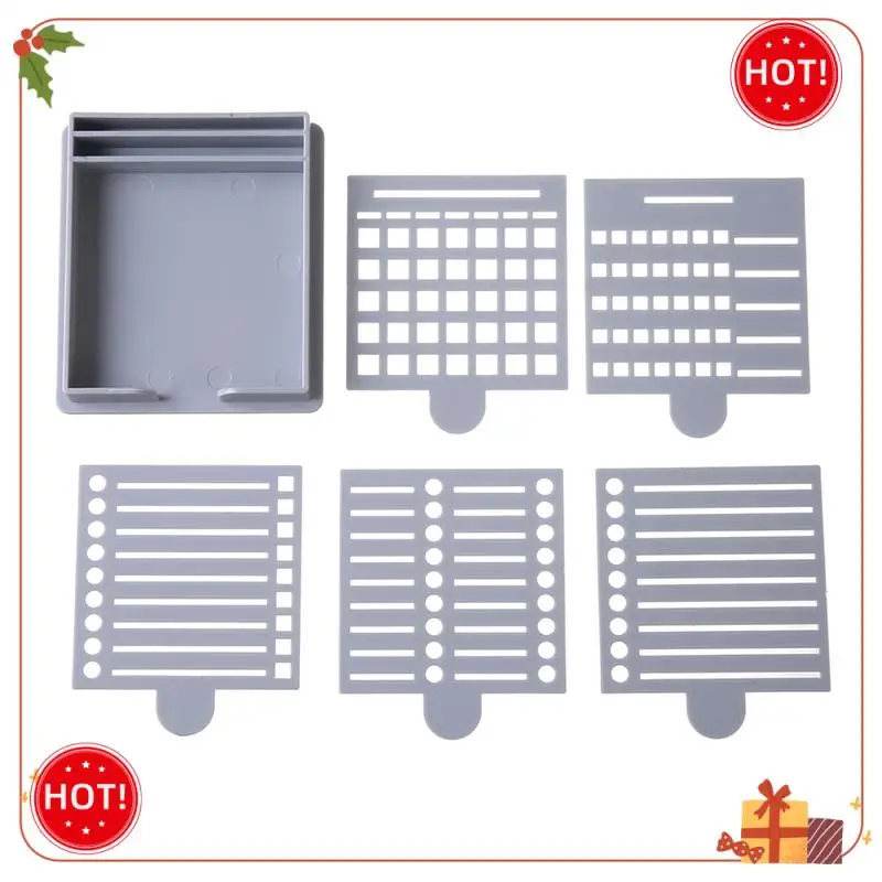 Durable-Sticky Note Stencil Template,Sticky Notes Dispenser,Reusable Note Organizer,Sticky Pads Dispenser With Stencil