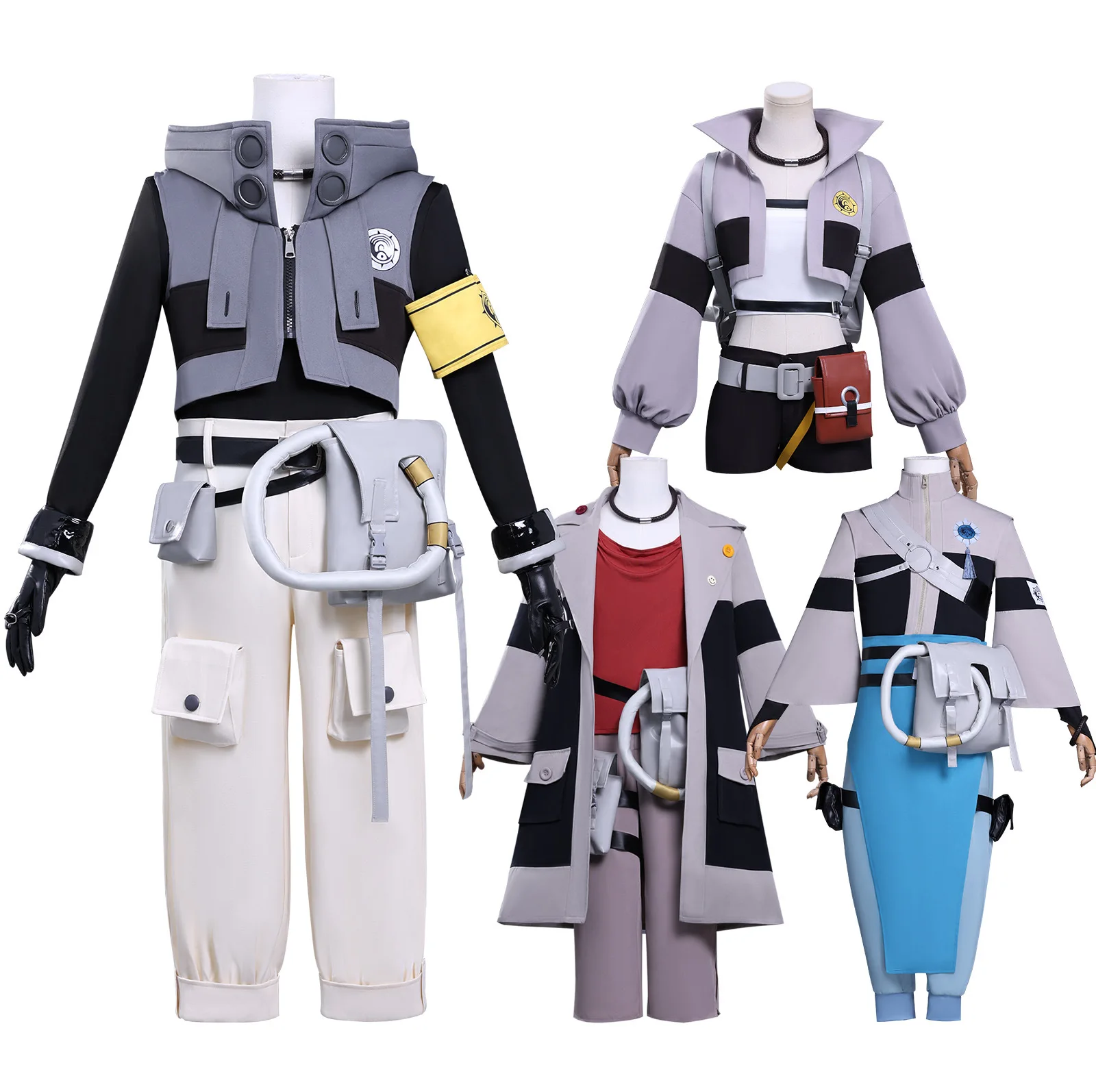 

Rudo New Anime GACHIAKUTA ガチアクタZANKA Punk Sleeve Hooded Jacket Y2K Fashion Uniform Wigs Cos Customized Role-playing Costume