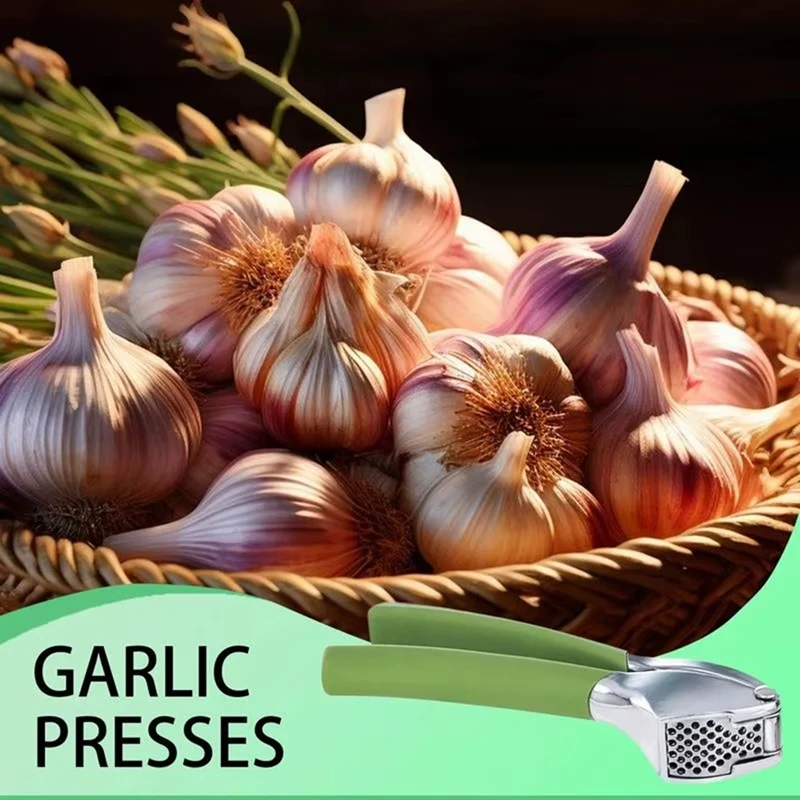

Stainless Steel Garlic Press Handheld Garlic Smasher Squeezer Crusher Mincer Manual Press Grinding Tool For Kitchen