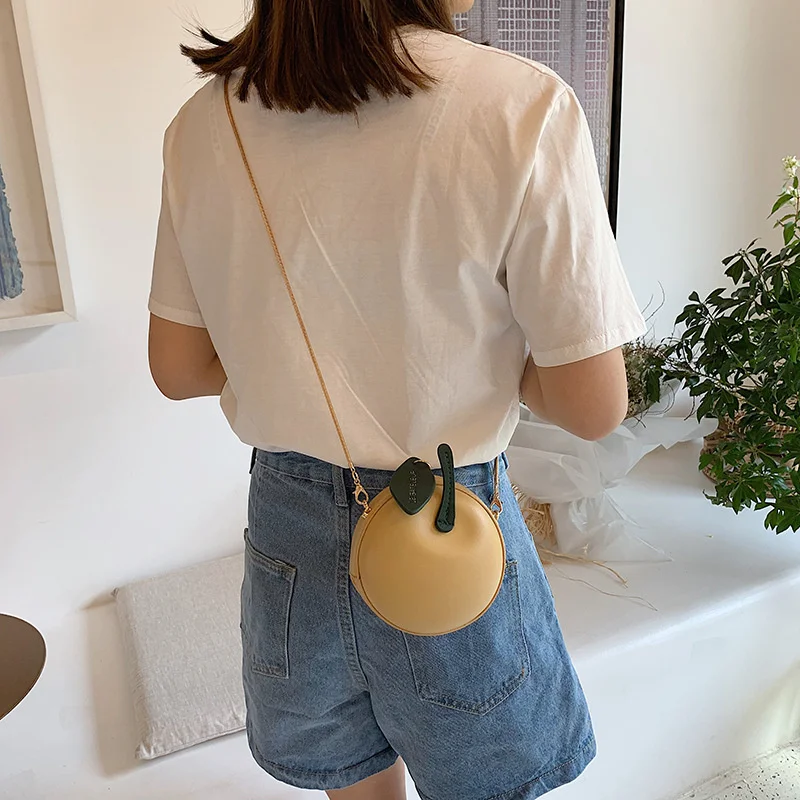 Artistic Personality Literary Small Cherry Crossbody Bag Creative Circular Cute Korean New Casual One Shoulder