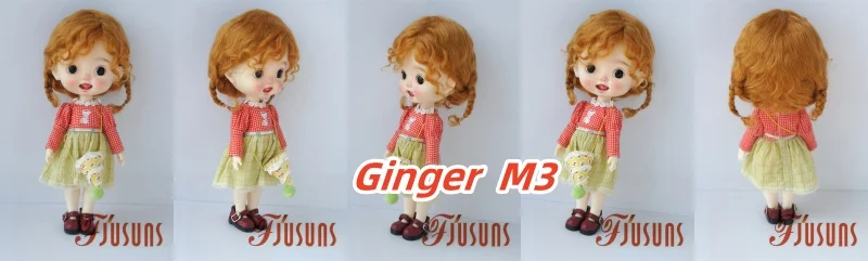 Fjusuns JD644 9-10inch 10-11inch Messy Baby Curly Mini Twintail Mohair BJD Wigs QBaby Pullip Blythes& 18"AG Doll Accessories
