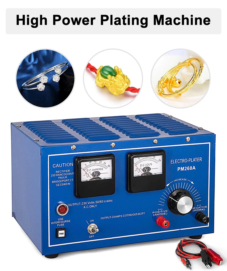 30A Jewelry Plating Rectifier Machine – Electroplating Tool for Platinum, Gold, Silver, Rhodium Jewelry Finishing