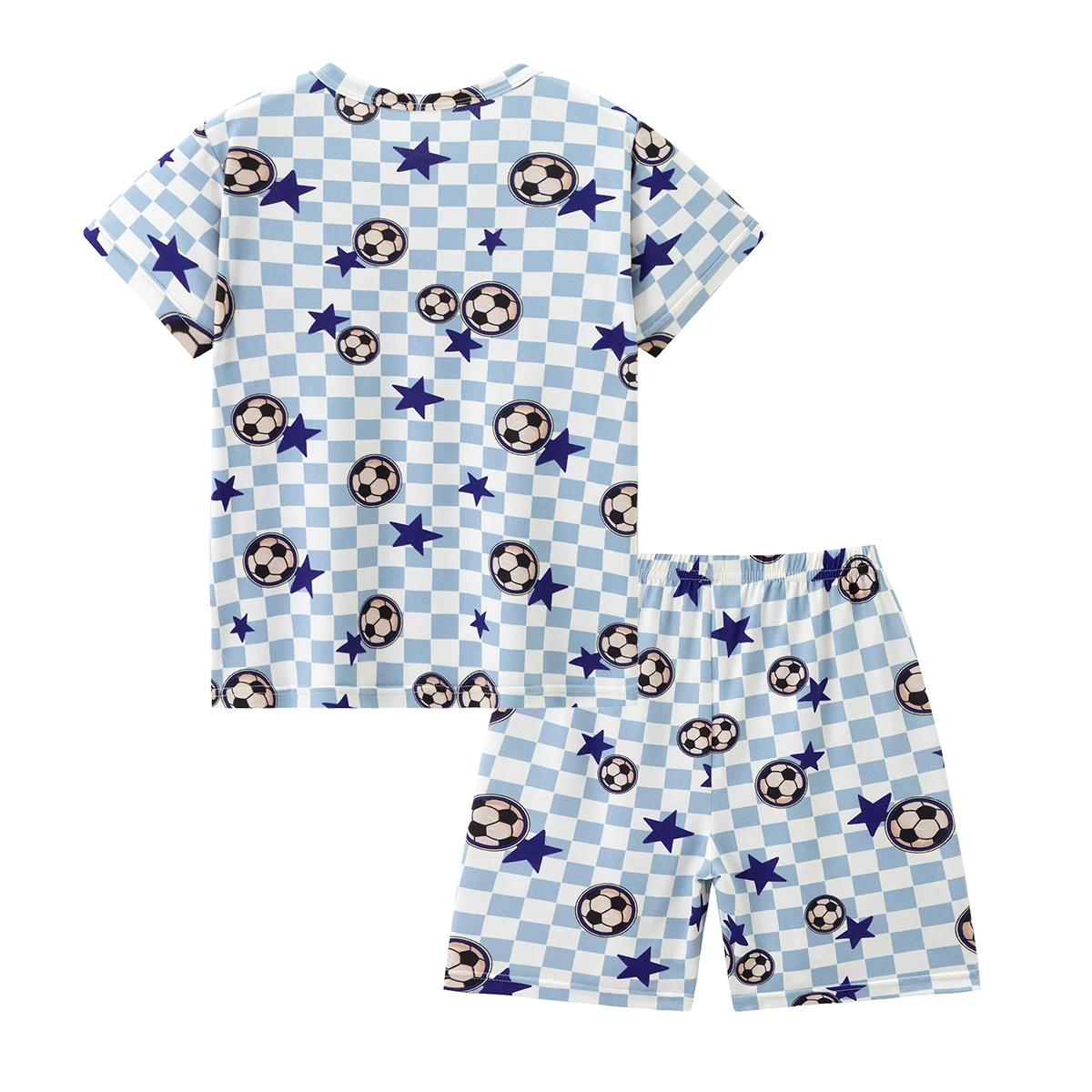 2-teiliges Frühlings- und Herbst-Kinderset mit kurzen Ärmeln und Shorts, bequemes, modisches, feuchtigkeitsabsorbierendes Freizeitset für zu Hause – Detail 4