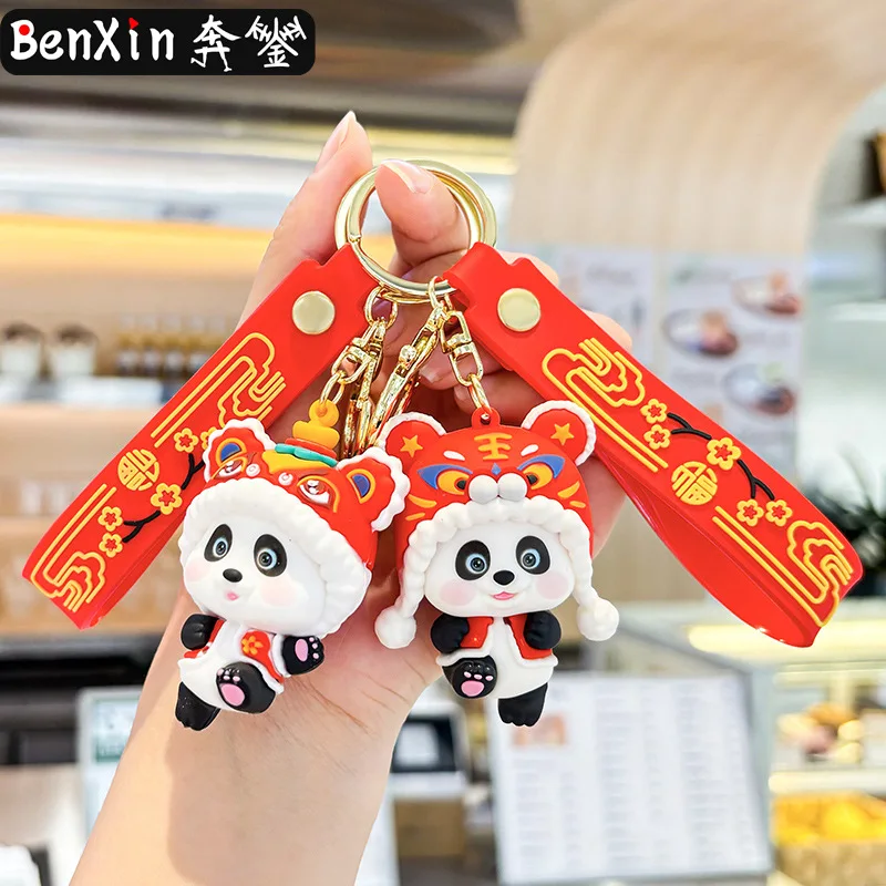 Minso Cappelli creativi con testa di tigre, portachiavi panda, ciondoli per auto, borse squisite, portachiavi, ciondoli e piccoli regali