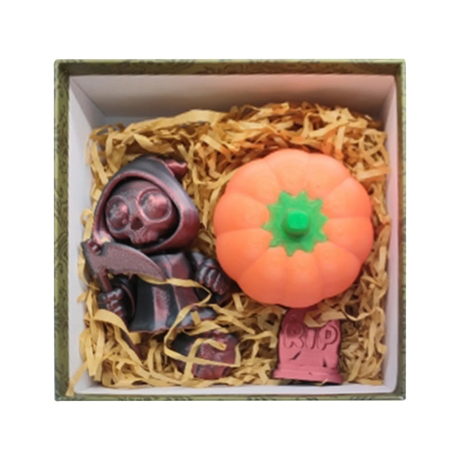 Halloween Pumpkins Egg Set Halloween Atmosphere Scary Dark Pumpkins Head Cos Pumpkins Gift Box Surprise Gift