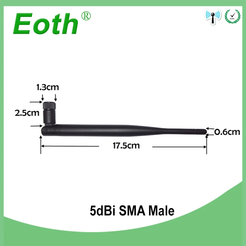 Imagem -02 - Lorawan-antena para Repetidor de Sinal ao ar Livre 5dbi Sma Conector Macho e Fêmea Gsm 915 Mhz à Prova Dágua Lorawan