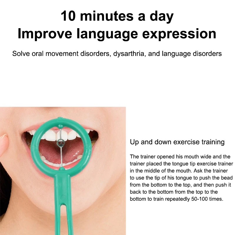 

4Pcs/Box Children Tongue Tip Exerciser Mouth Tongue Tip Trainer Tongue Muscle Rehabilitation Oral Trainer Talk Tool