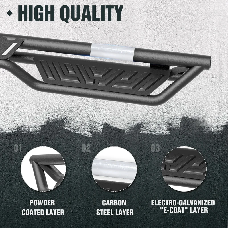 

Hot Selling Side Steps Two Stairs Design Bolt-on Fit 2015-2026 Colorado Canyon Crew Cab 4 Full Doors