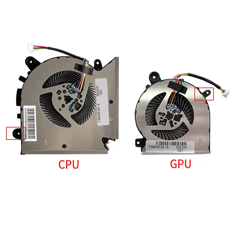 Laptop Cpu Gpu Cooling Fan For MSI 9SEXR MS-16R1 MS-16R2 MS-16R3 MS-16R5 MS-16W1 WF65 PABD08008SH-N413 PAAD06015SL N433