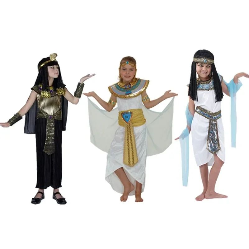 Disfraces de Carnaval para niños y niñas, Cosplay de Cleopatra, antiguo faraón egipcio, vestidos de graduación, ropa para fiesta de Halloween