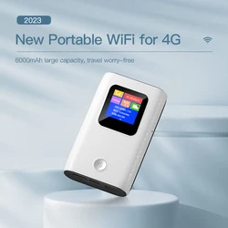 Kuwfi mini 150mbps 4g roteador sem fio wifi modem portátil desbloqueado ao ar livre móvel hotspot dispositivos de bolso 6000mah power bank