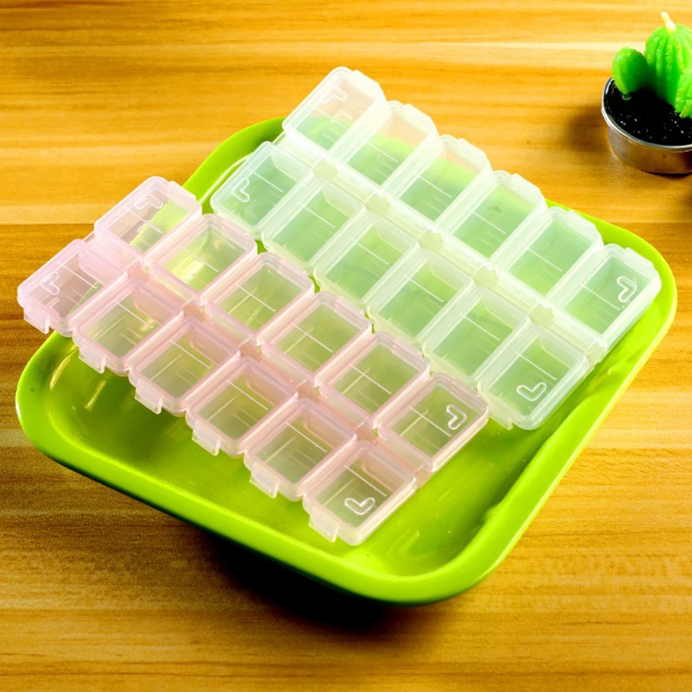 

Пластиковая коробка для хранения ювелирных изделий, прозрачный контейнер для сережек для колец, бусин, органайзер для лекарств, держатель для броши, ювелирные изделия