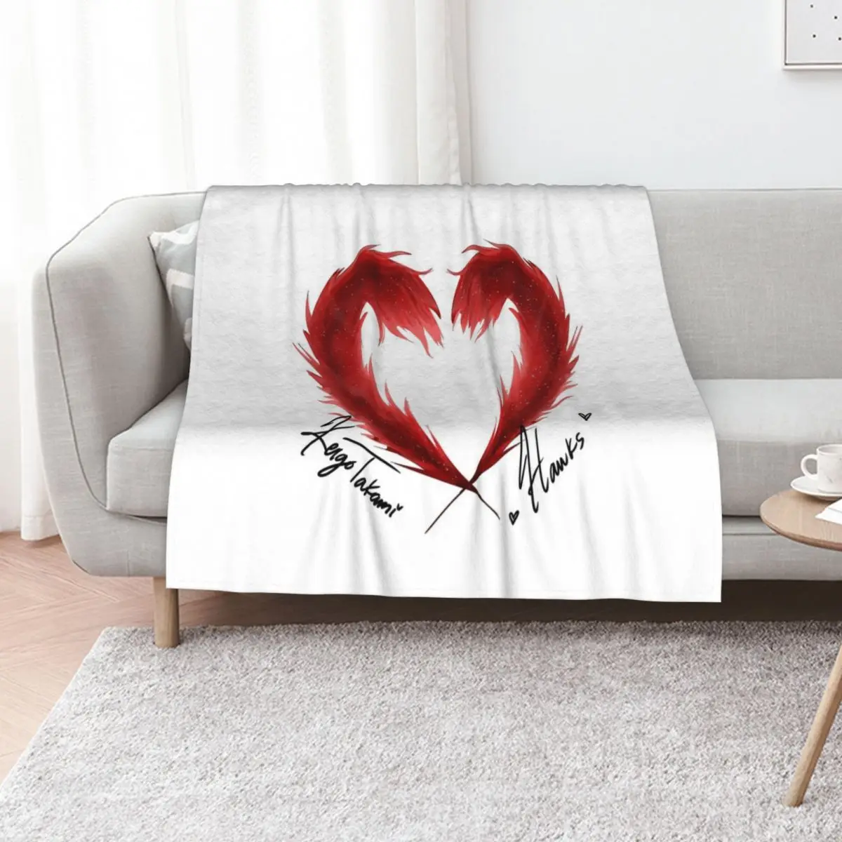 

Keigo Takami (Hawks) Heart Throw Blanket Bed covers Soft Plush Plaid Blankets For Sofas Furrys Blankets