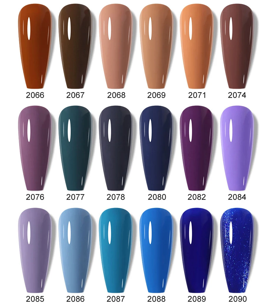 Clou Beaute 10/12/20/24-teiliges Gel-Nagellack-Set, 15ml Weißglasflasche, Nagelkunst-Kit, Semi-permanenter Gellack Nagellack – Detail 22